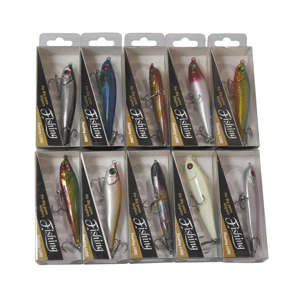 Lot de leurres ménés durs multicolores, matériel de pêche VIP, Popper, 6.5cm, 7cm, 8cm, 9cm, 11cm, 5