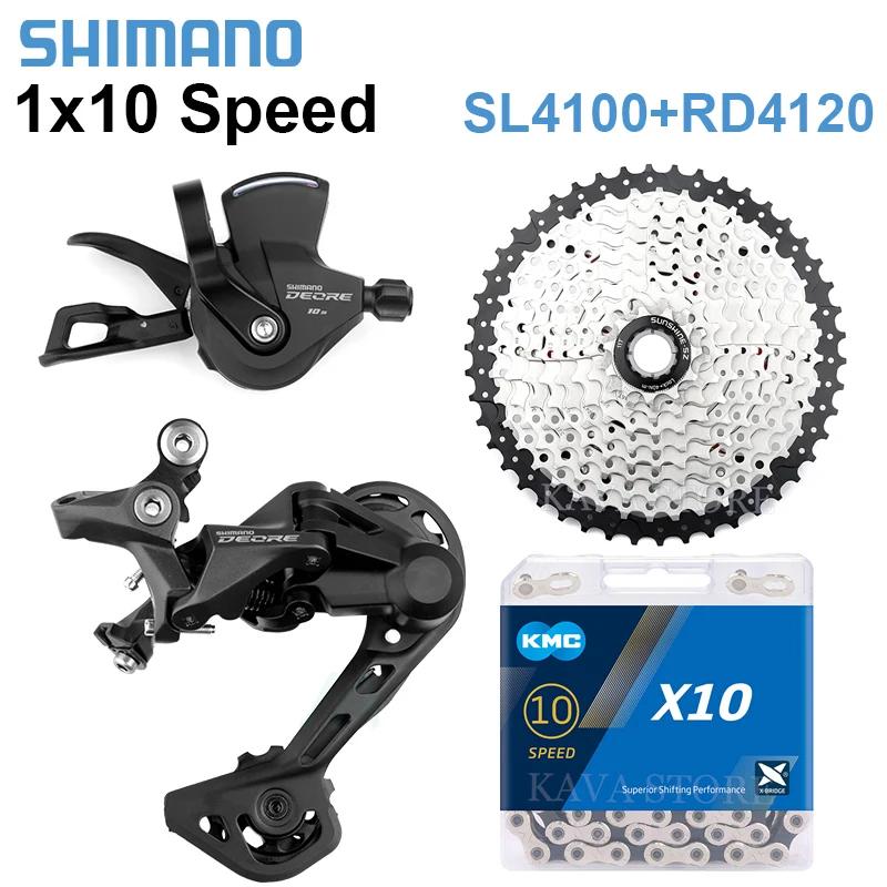 Shimano Deore 10V RD M4120 dérailleurs 1x10 vitesses SL-4100 levier de manette de vitesse KMC 10V ch