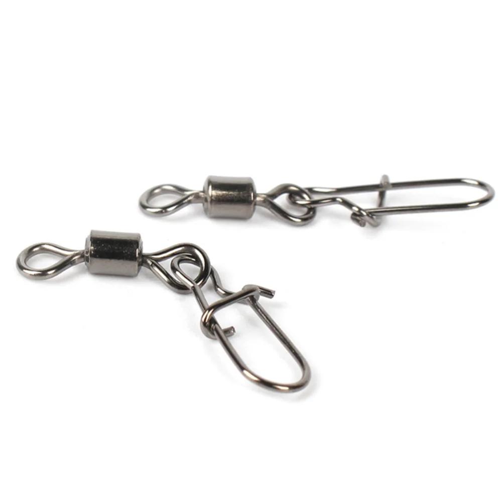 30 pcs/lot connecteur de pêche émerillons Interlock broche Snap roulant pivotant en acier inoxydable