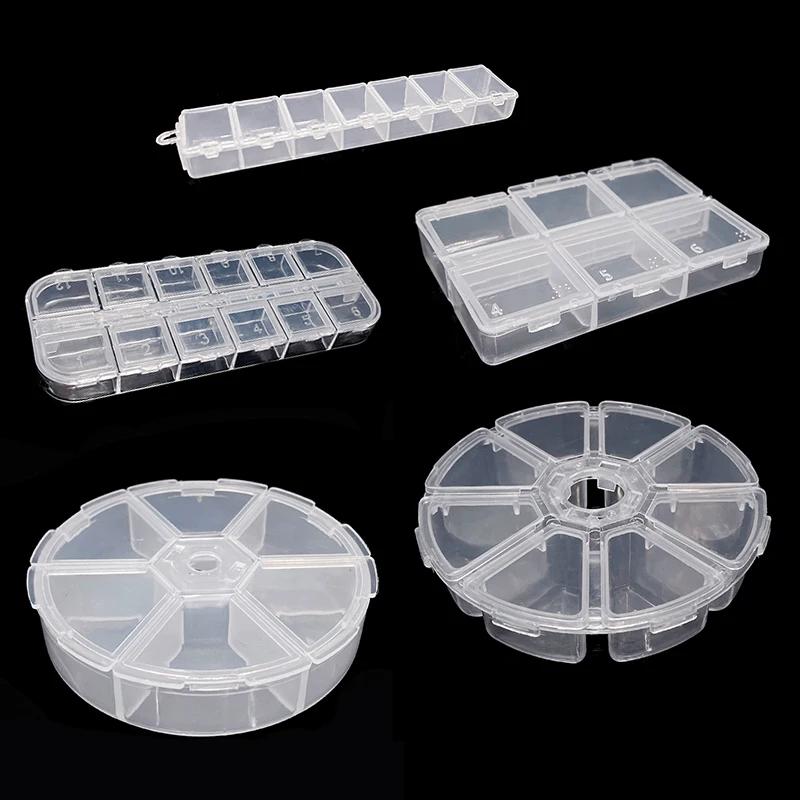 1Pc 6/8/10 grille en plastique pilule médecine support de la boîte organisateur de stockage conteneu