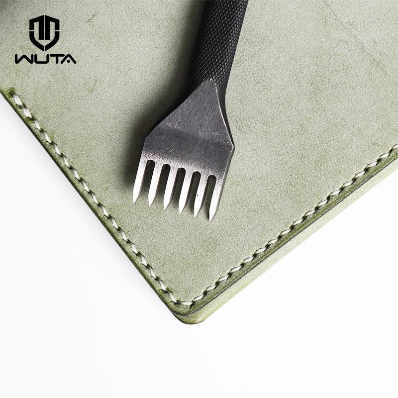 WUTA-Jolie çon d'artisanat du cuir, outils d'artisanat du cuir, pointe de diamant, fer à piquer noir