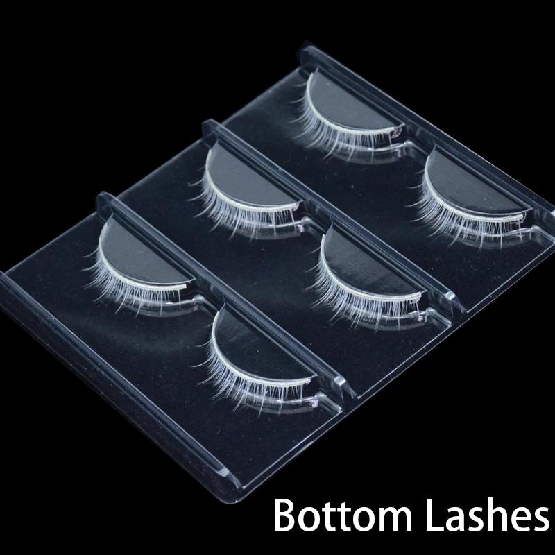 3 paires de faux cils blancs en dentelle moelleuse, colorés, en soie végétalienne, pour poupée, Cosp