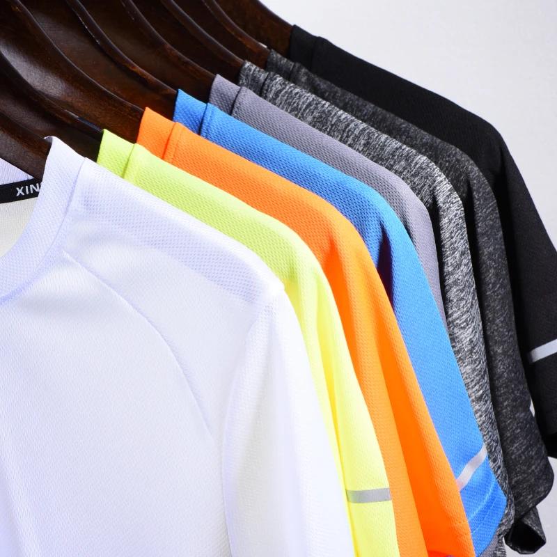 T-shirt de sport à séchage rapide pour hommes, vêtements de sport, t-shirt de course, collants de fi