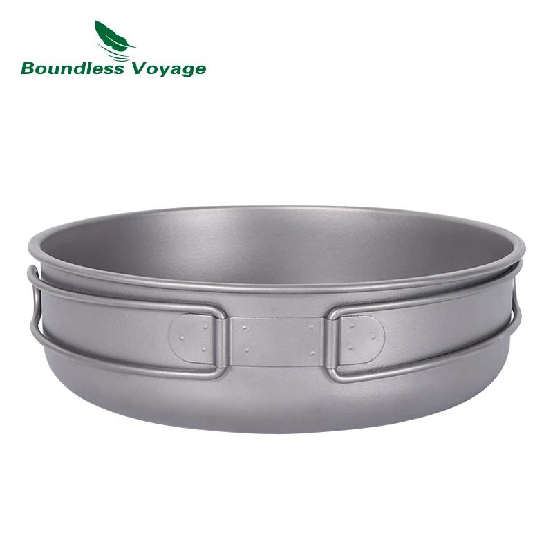Boundless Voyage Poêle à frire antiarina pour camping, plaque chauffante en titane avec couvercle et
