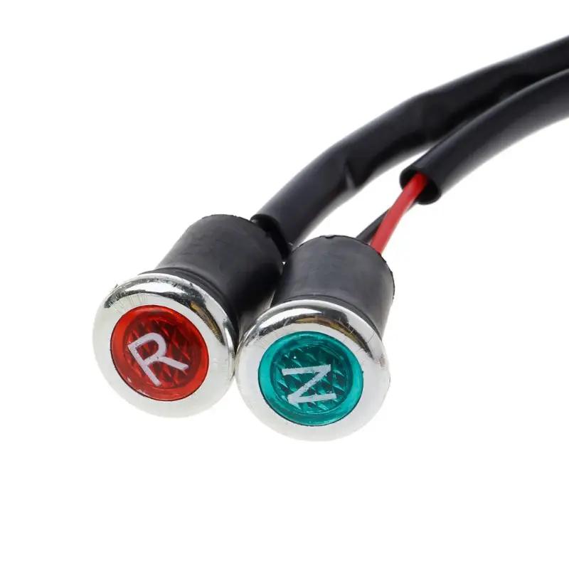 Indicateur lumineux de marche arrière pour moto, 2 pièces, N/R, pour ATV, 50cc, 110cc, 125cc, 150cc,
