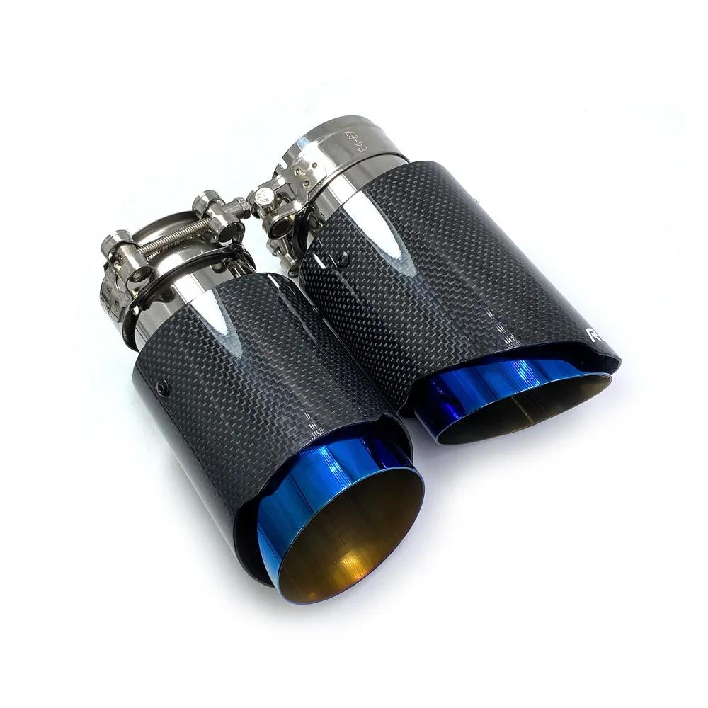 Embout de silencieux droit en acier inoxydable bleu brillant pour BMW F30, tuyau de queue d'accès à