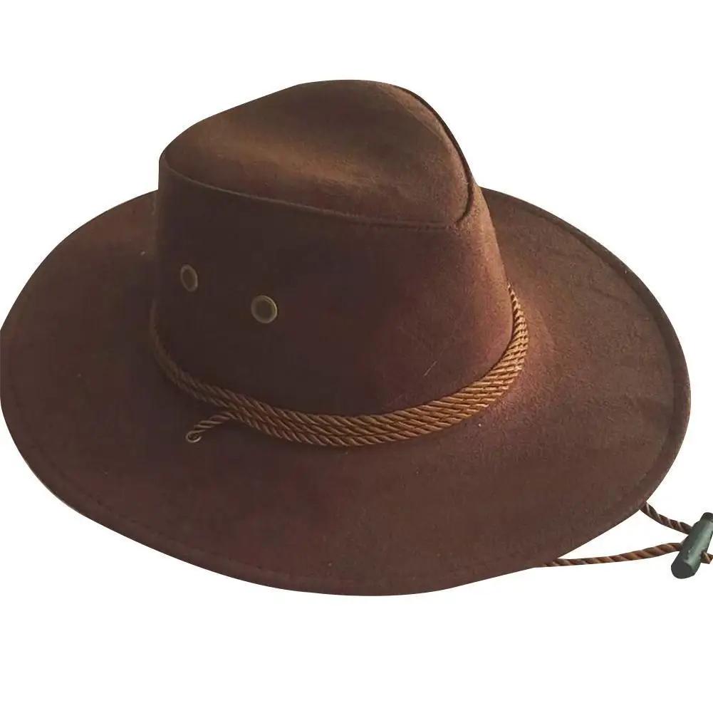 Chapeau de cowboy occidental pour hommes, casquette mongole, grand bord, gentleman, cadeaux de jazz,