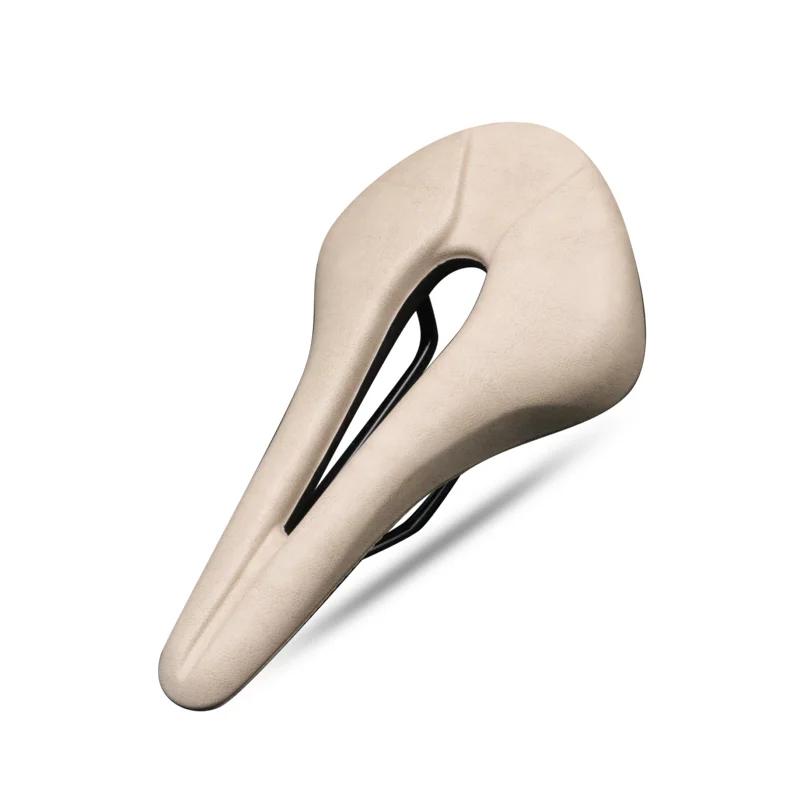 Selle de vélo en cuir PU, Design creux respirant, siège doux et confortable, vtt, vélo de route, cou