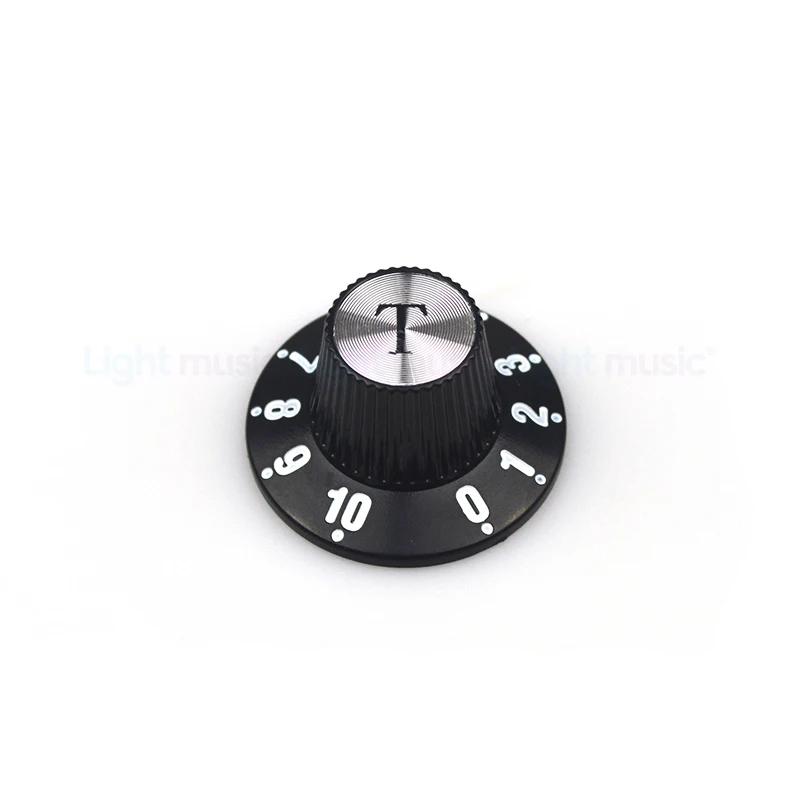 Boutons de contrôle de vitesse et de Volume de guitare en aluminium, cloche de chapeau haut-de-forme