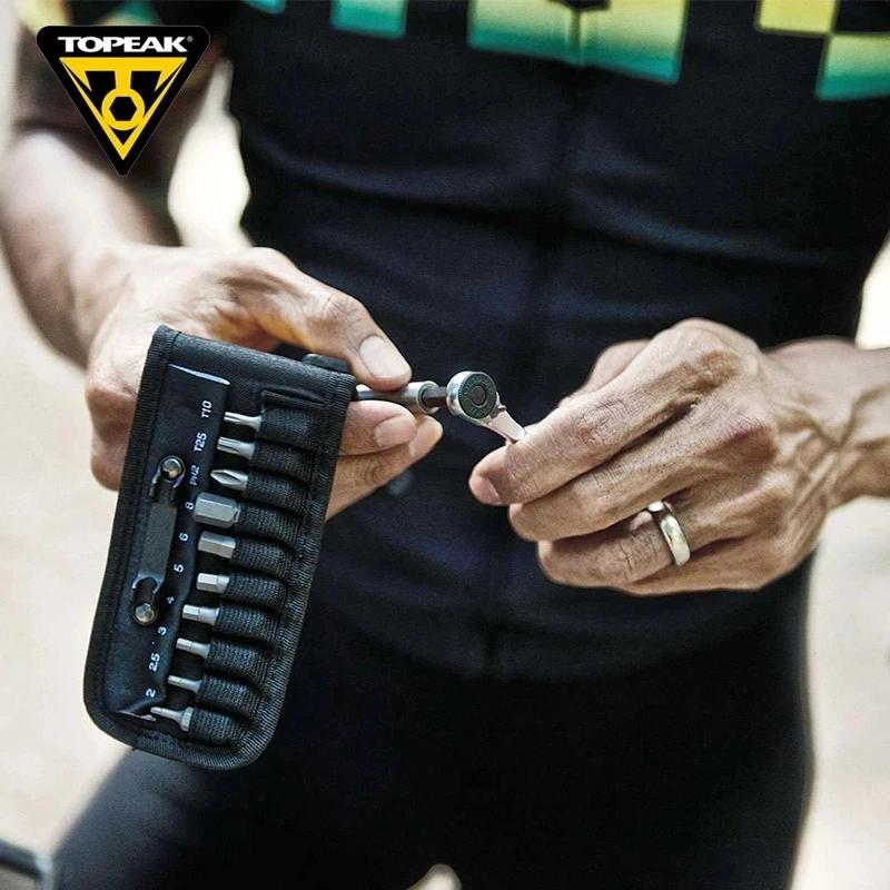 Outils de réparation de vélo Topeak, ensemble d'outils portables pour vélo de montagne et de route,