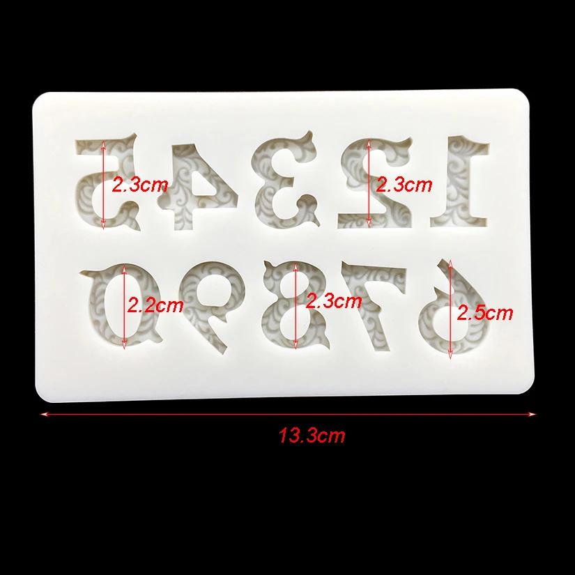 Moule en silicone chiffres 0-9 pour pâtisserie, chocolat, cupcakes, outils de décoration de gâteaux