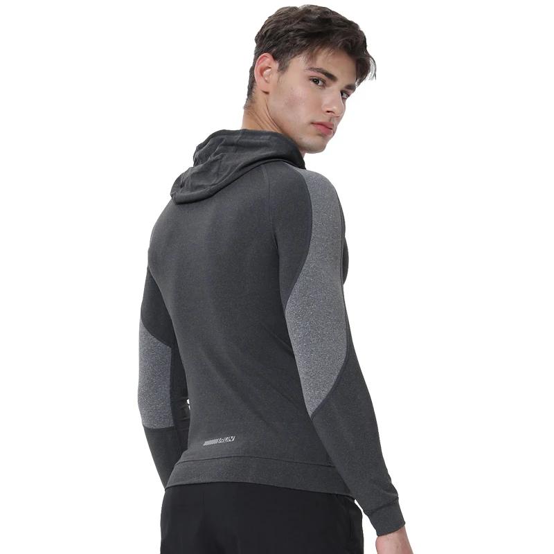 Vestes de sport à capuche pour hommes, fermeture éclair, mince, randonnée, confortable, élastique, s