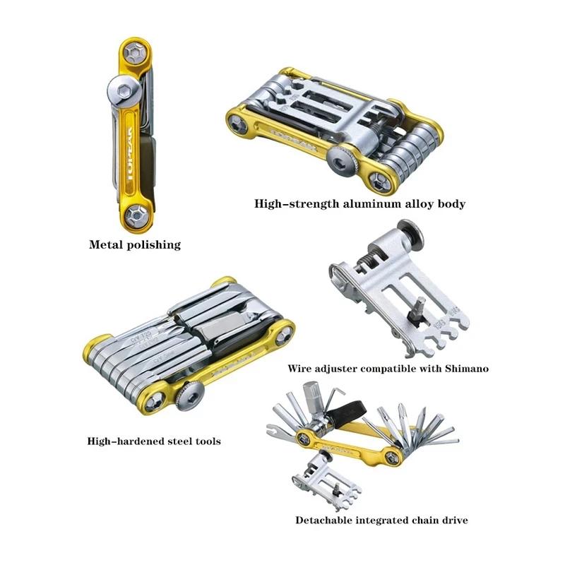 Outil multifonction pour vélo TOPEAK, outil de réparation miniature portable pour vélo, kit de clés,