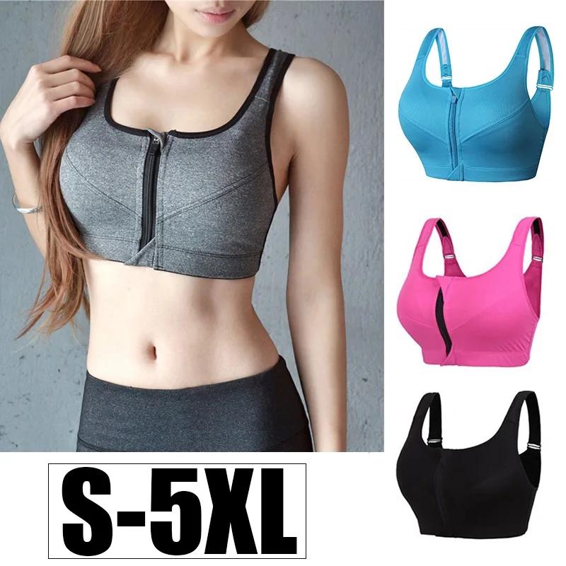 Cloud Hide Soutien-gorge de sport S-XXXXXL Femmes Sous-vêtements Fitness Push Up Fermeture à glissiè