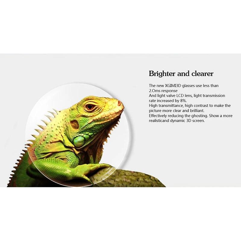 RISE-Lunettes 3D à obturateur actif pour budgétaire DLP Link, compatible 96-144HZ avec Optama, Acer,
