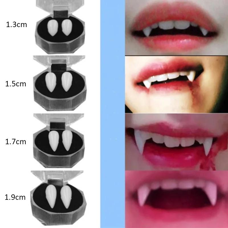 1 paire de dents de Vampire, crocs, accessoires de prothèses dentaires, accessoires de Costume d'hal
