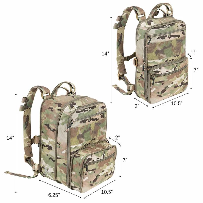 KRYDEX – sac à dos tactique D3, Version améliorée 23L, sac d'assaut extensible, hydratation MOLLE/sa