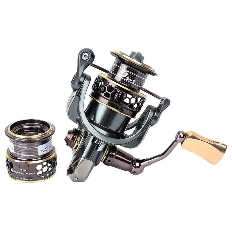 TSURINOYA-Moulinet de pêche à la carpe en acier inoxydable, bobine rotative à double bobine, 9 + 1BB