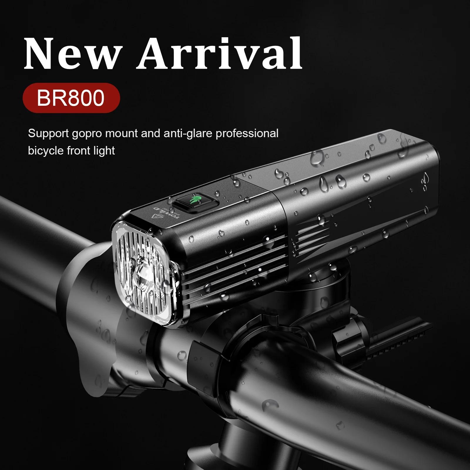 TOWILD – phare de vélo 800 lumens, torche anti-éblouissement, charge USB, équipement de cyclisme, BR