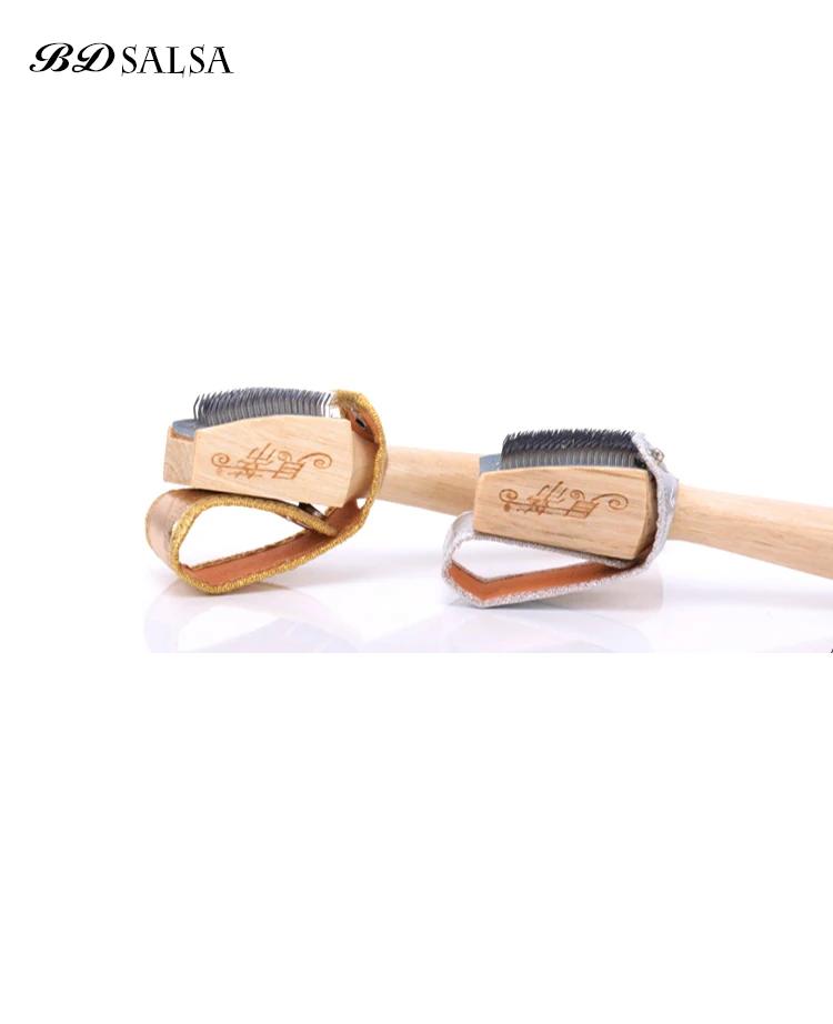 Brosse en acier à manche en bois massif, accessoires de danse BD authentiques, résistantes à l'usure