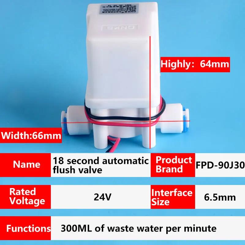 Électrovanne de purificateur d'eau CNKB DC24V RO à connexion rapide, avec limite de débit de 300cc e