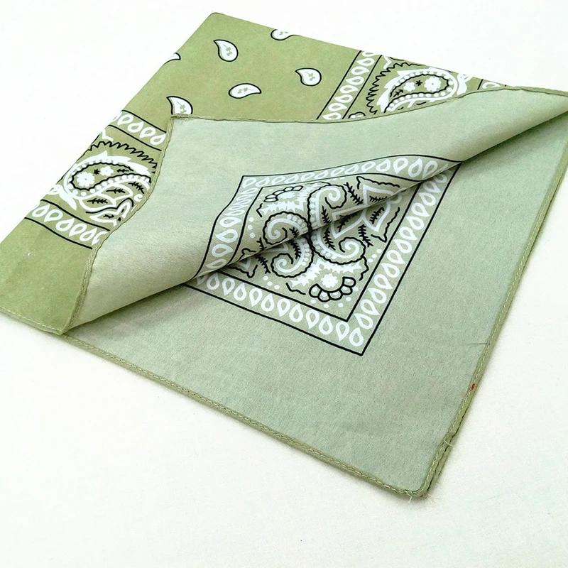 Mode Bandana foulard tête foulards carrés imprimer mouchoir femme homme bandeau de cheveux cou échar
