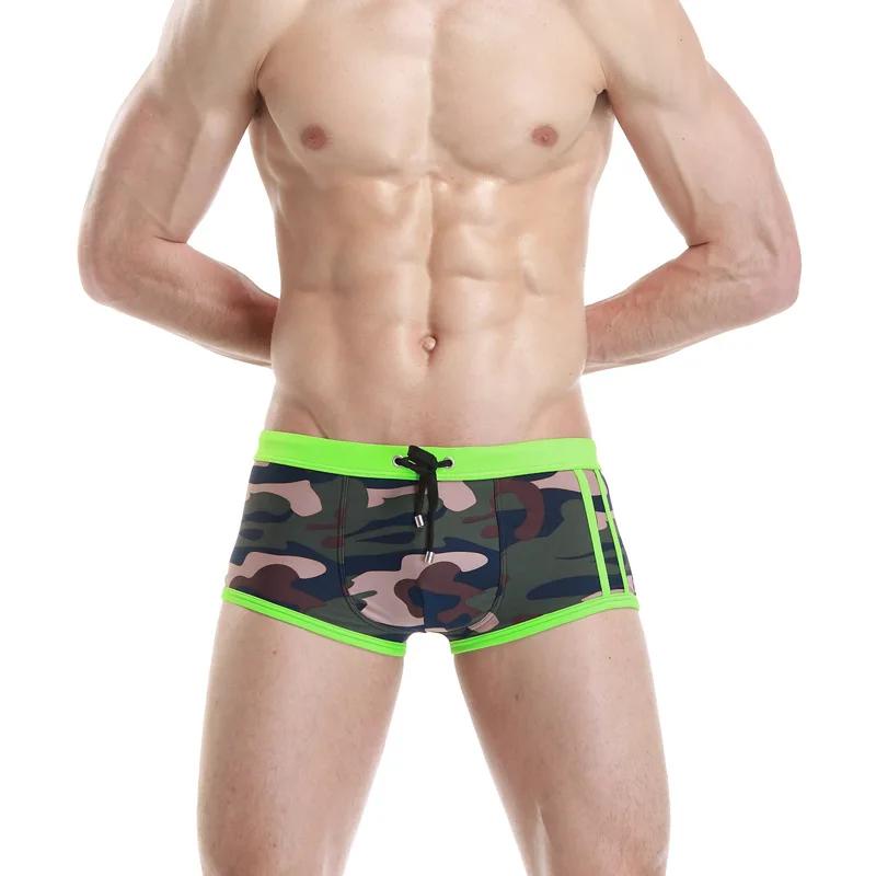 Maillot de bain homme camouflage push-up - Taille basse sexy pour sport plage et natation