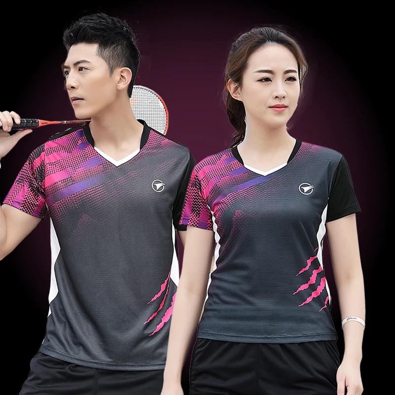Chemise de Badminton sport hommes femmes marque séchage rapide respirant Tennis de Table équipe cour