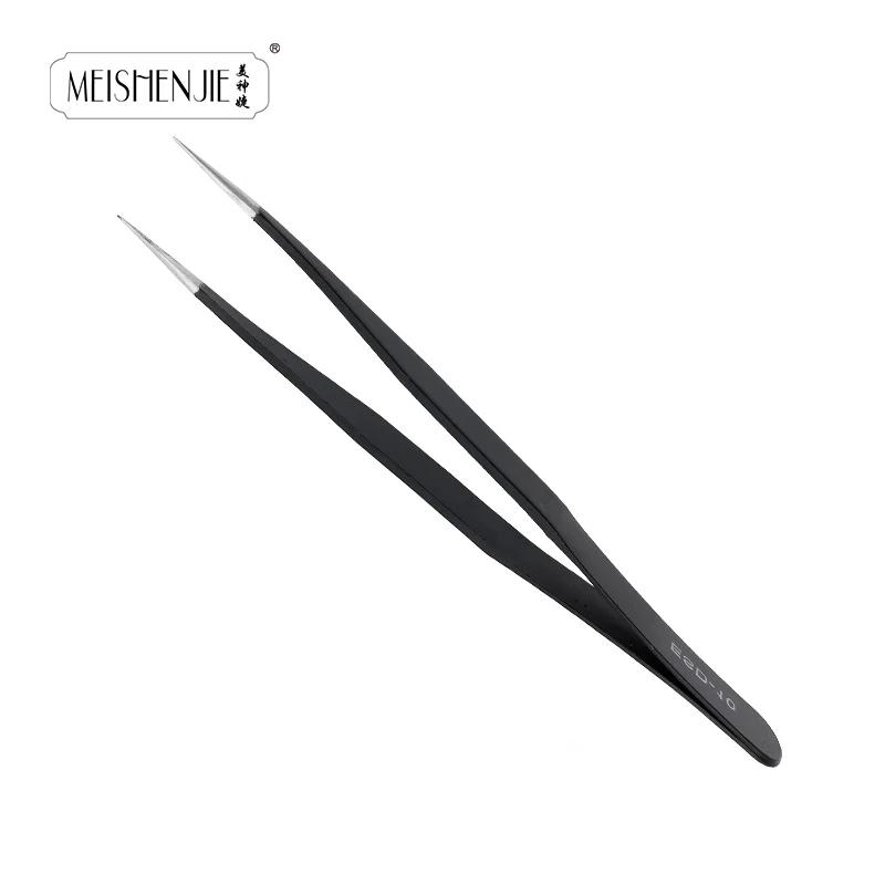 MEISHENJIE-Pince à épiler en acier inoxydable pour faux cils, outil de maquillage pour extensions d'
