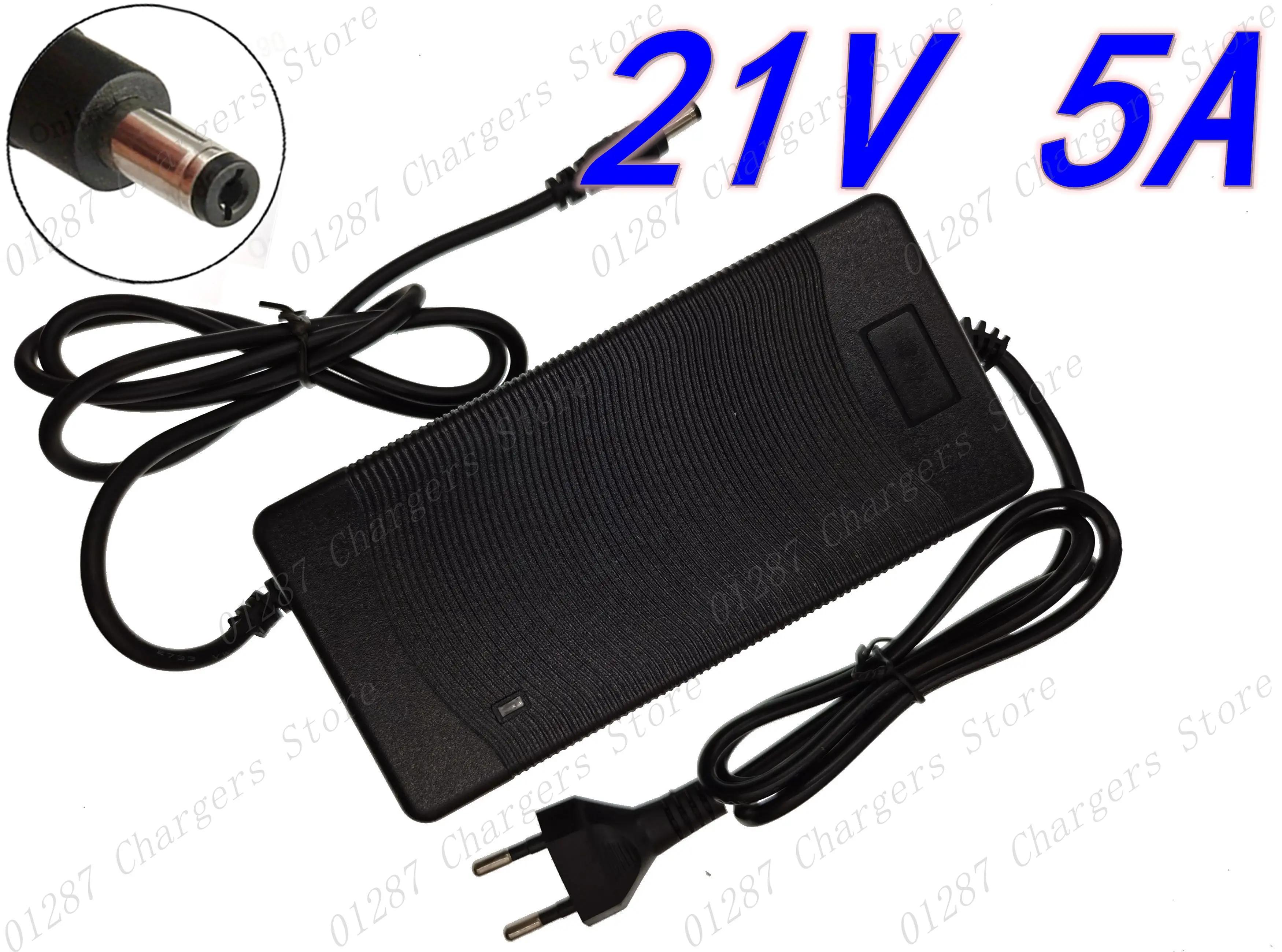 Chargeur de batterie au lithium 21V 5A, série 5, 100-240V, chargeur de batterie 21V 5A pour batterie