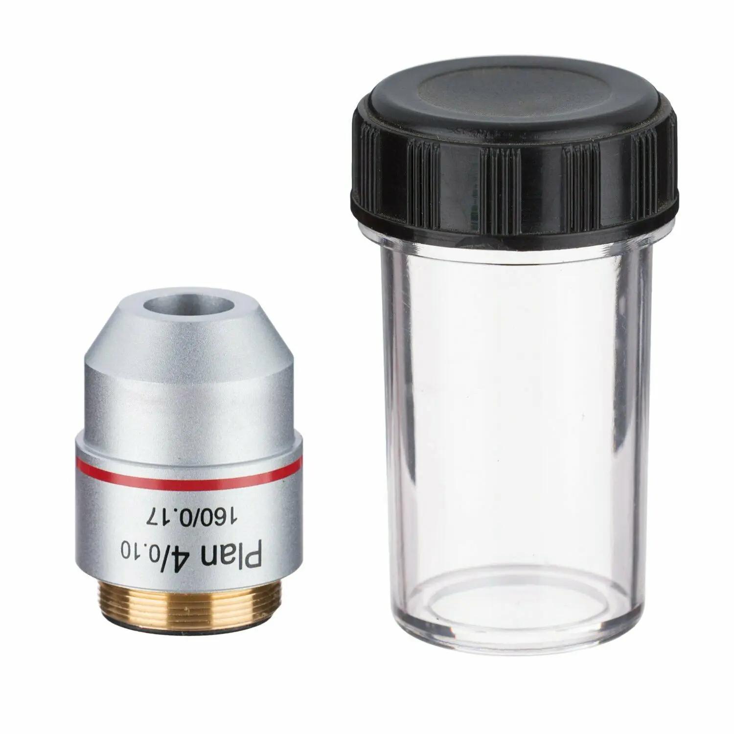 Objectif de Microscope PLAN DIN 4X 10X 20X 40X 60X 100X, filetage RMS