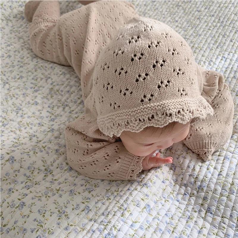 Body tricoté pour nouveau-né fille, combinaison une pièce, Style coréen, vêtements pour bébés filles