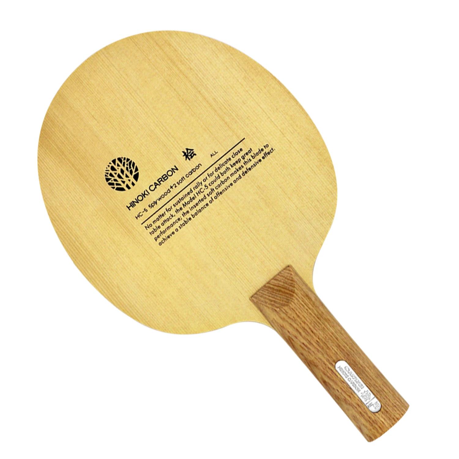 Sanwei HC.5S HC-5S HC 5S HC5S HINOpastel Lame de Tennis de Table en Carbone Souple pour Raquette de