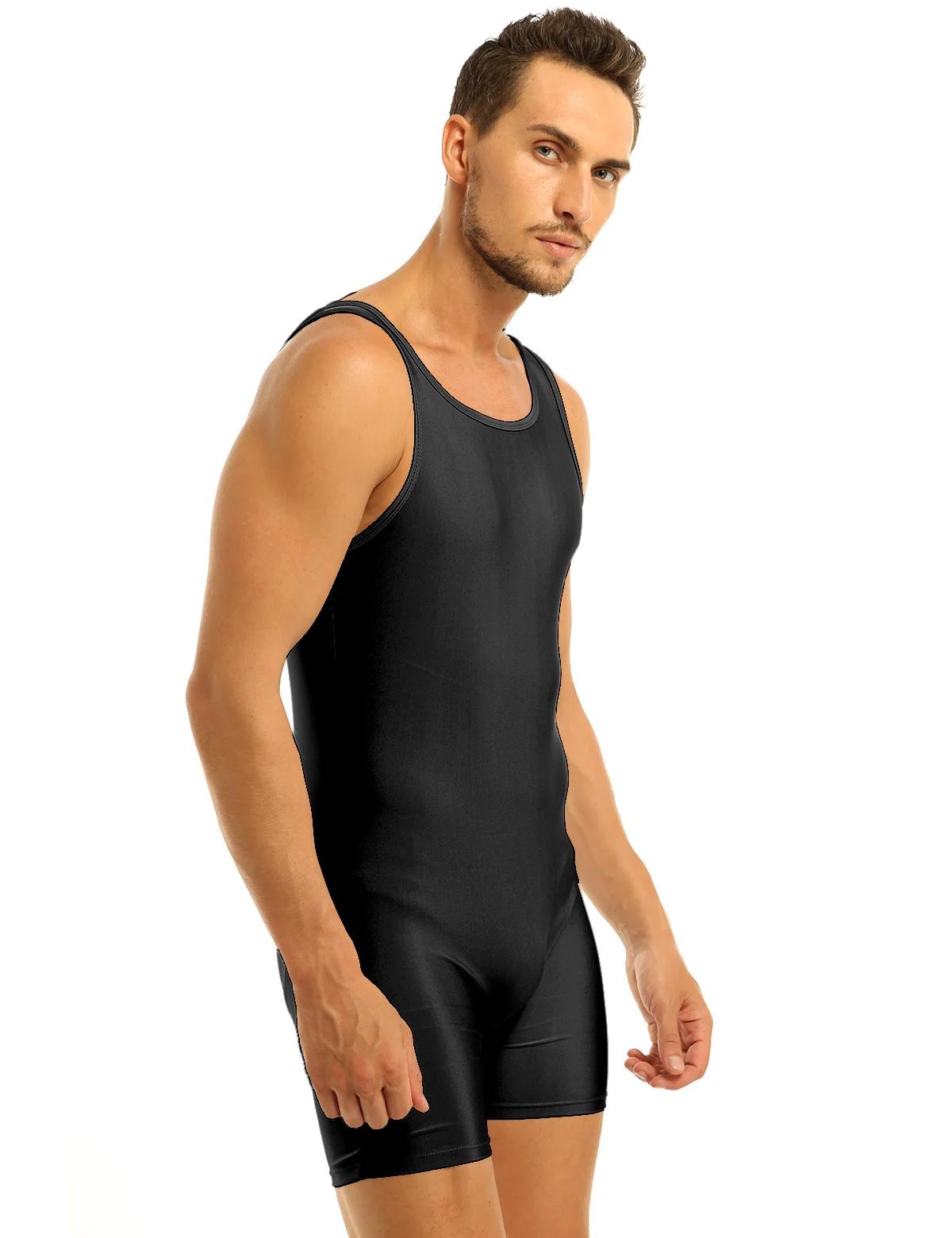 Maillot de bain doux pour hommes - Justaucorps extensible pour le sport, la gymnastique et le yoga
