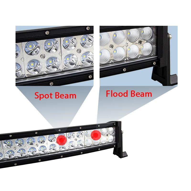 Auxtings 22 32 42 52 ''en barre lumineuse Led incurvée/droite COMBO barre lumineuse de travail Led c