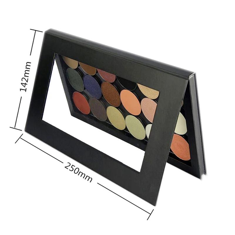 Coosei-Palette de fards à barrage magnétiques noirs avec fenêtre transparente, grand, 2 pièces