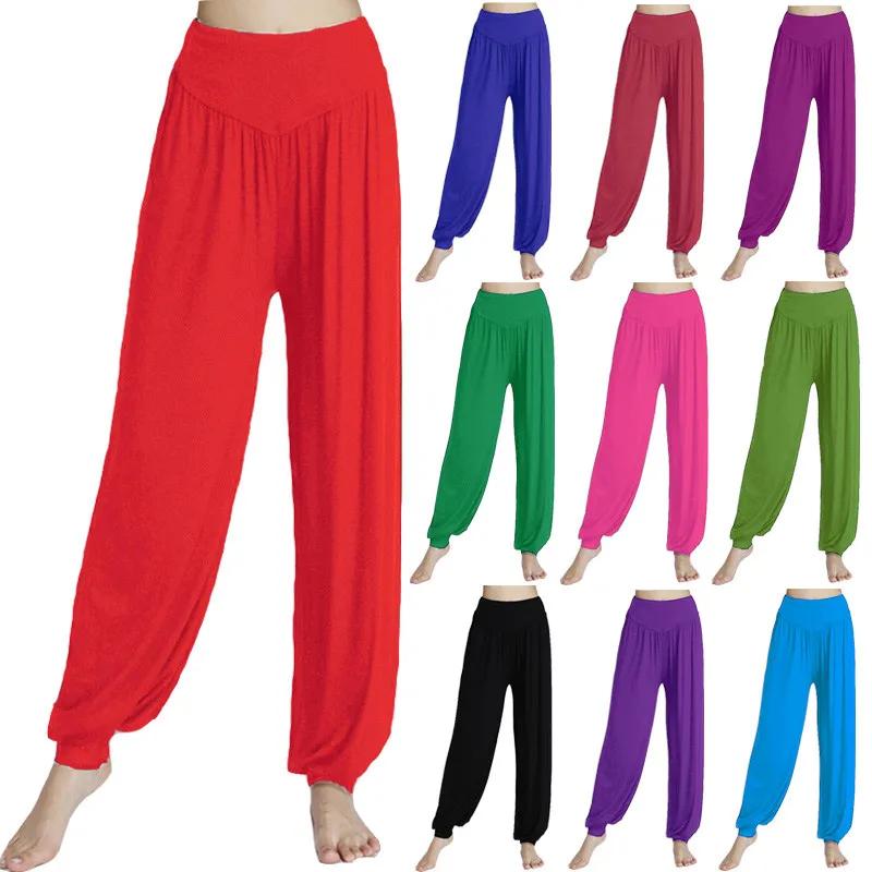 Pantalons de danse femme pieds amples justaucorps jambes larges yoga latin maison modal