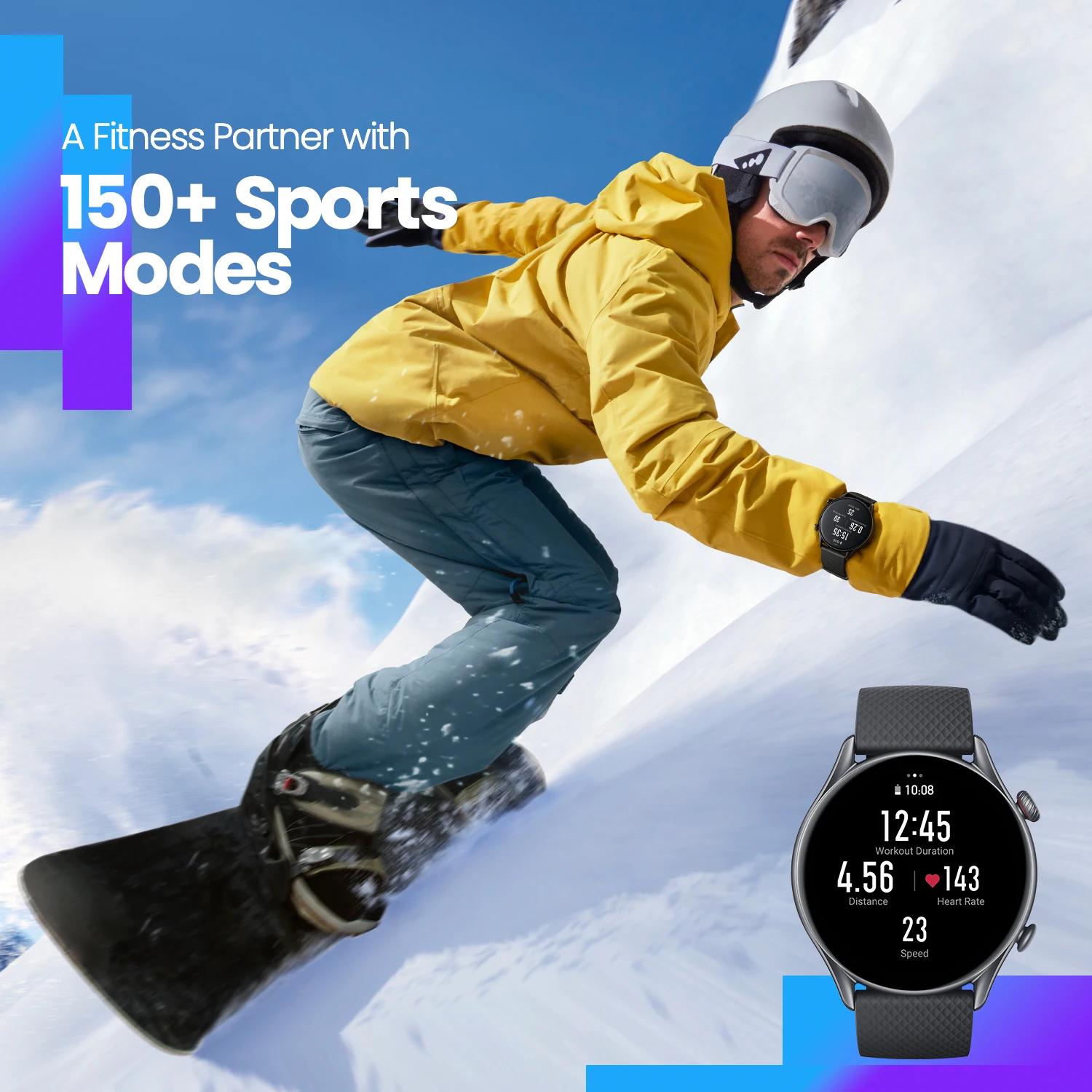 Amazfit-Montre connectée GTR 3 Pro GTR3 Pro GTR-3 46mm, écran AMOLED, application Zepp OS, autonomie