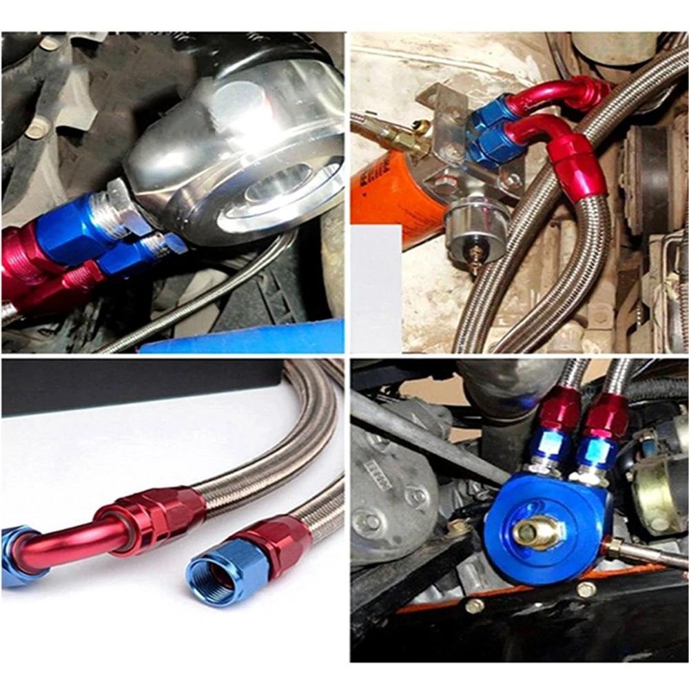 Pour raccord d'extrémité de tuyau de conduite de carburant d'huile pivotant en PTFE AN4/6/8/10/12 dr