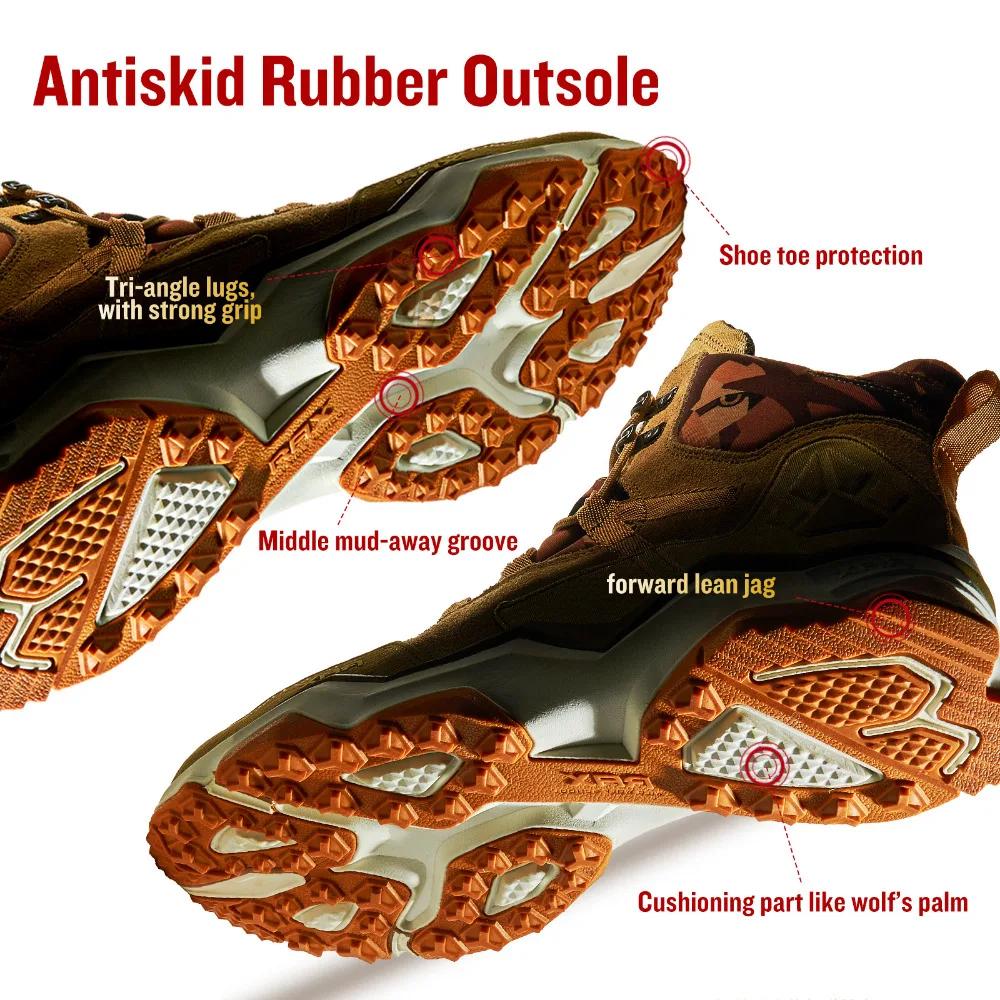 Bottes de randonnée imperméables RAX cuir véritable - Chaussures alpinisme trekking homme femme