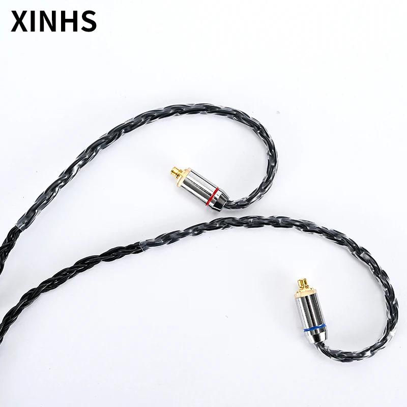 Câble de mise à niveau pour casque d'écoute HIFI 0.78, 2 broches, 16 brins 5N, argent plaqué cuivre