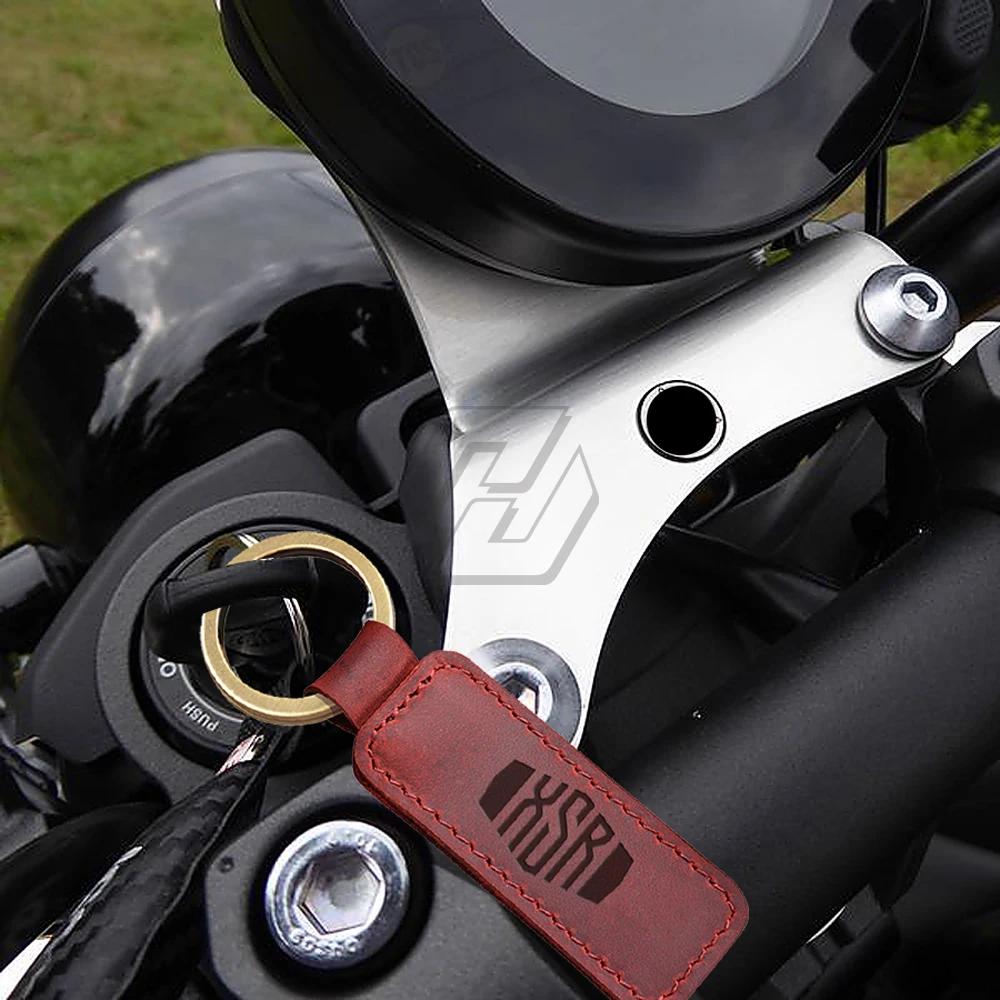 Porte-clés de moto en peau de vache, pour Yamaha XSR 155 300 700 900