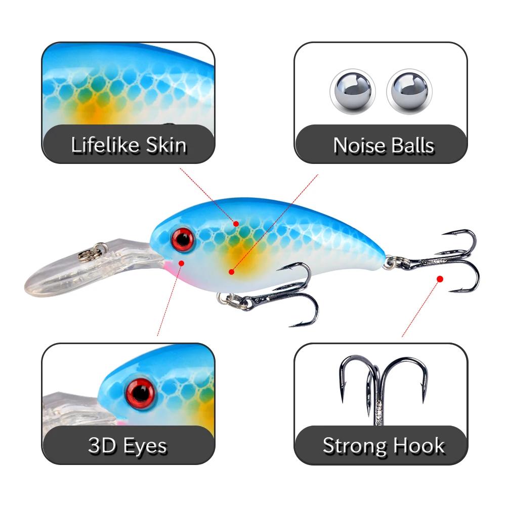 1 pièces leurre de pêche à manivelle appâts durs artificiels 10 cm/15g manivelle Jerkbait Wobbler ma