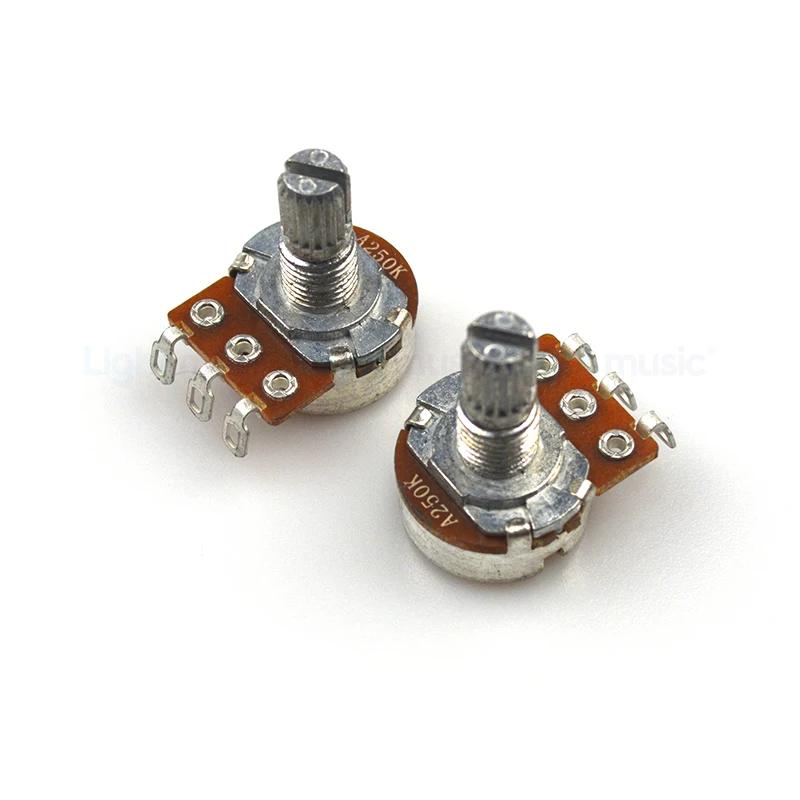Potentiomètre cannelé pour guitare électrique, 2 pièces, A500K B500K A250K B250K, petit Pot, effet b