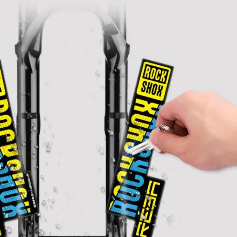 Autocollant étanche pour fourche avant de vélo de montagne, étiquette de choc, changement de couleur