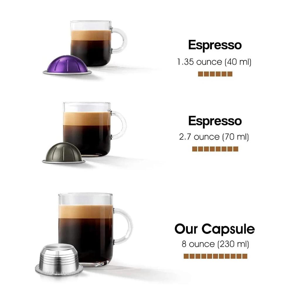 ICafilas-Capsules expresso rechargeables, Vertuoline et Vertuo, Acier inoxydable, Tous les jours, Fi