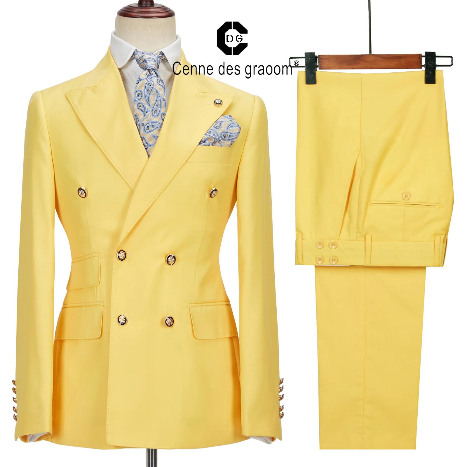 CENNE DES GRAwing M-Costume 2 Pièces pour Homme, Veste d'Hiver Croisée sur Mesure, Blazer à lèvent D