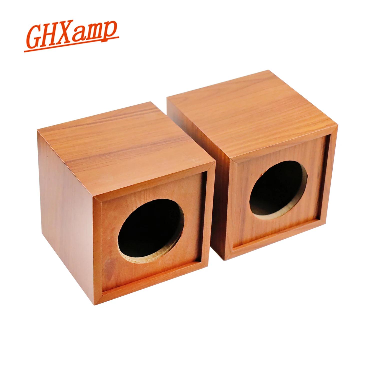 GHXAMP coque de boîte de haut-parleur en bois 3 pouces haut-parleur Tweeter corps vide boîtier Satel
