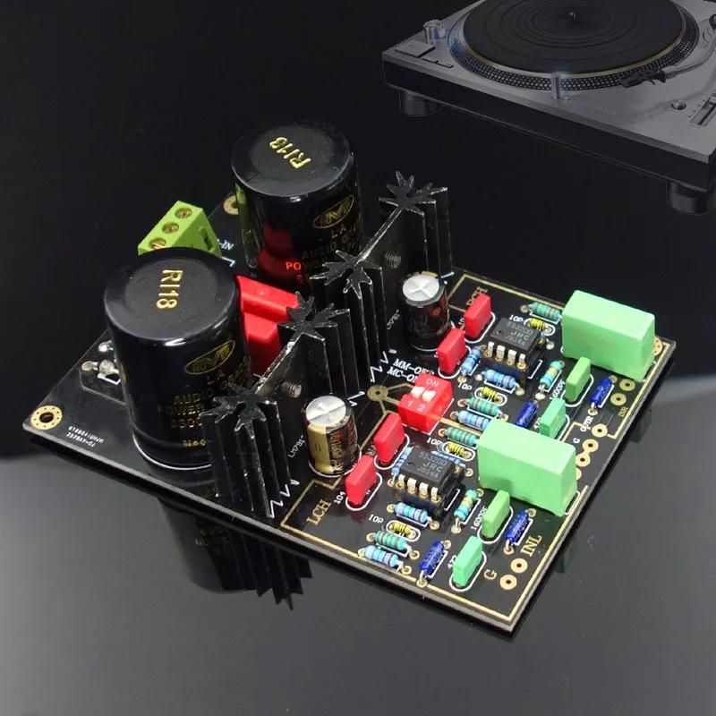 Amplificateur Phono allemand en vinyle, double ligne, chant et lecture, MM MC, panneau fini