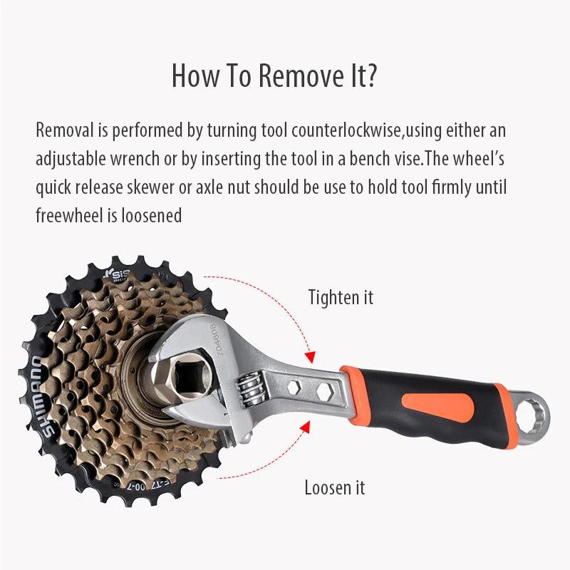TOOPRE – dissolvant de roue libre de vélo, outil de retrait de Cassette de volant d'inertie, dissolv